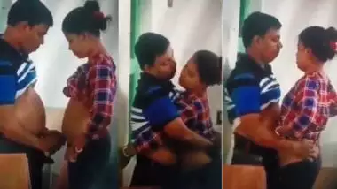 Working couple’s sex mms of fucking on the office balcony