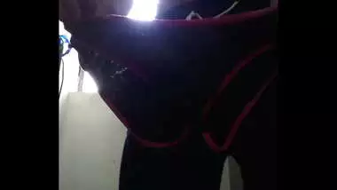 Desi hyderabad boy playing with bra panty